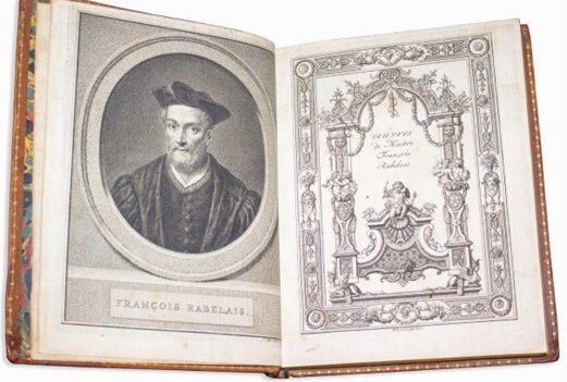 Francois Rabelais. Edizione pregiata dei cinque romanzi del Gargantua e Pantagruel.